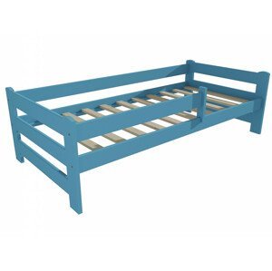 Dětská postel DP 019 se zábranou (Rozměr: 70 x 160 cm, Barva dřeva: barva modrá)