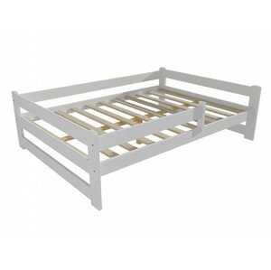 Dětská postel DP 019 XL se zábranou (Rozměr: 120 x 200 cm, Barva dřeva: barva bílá)