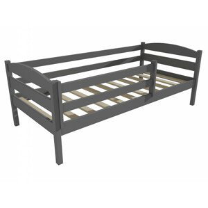 Dětská postel DP 020 se zábranou (Rozměr: 70 x 160 cm, Barva dřeva: barva šedá)