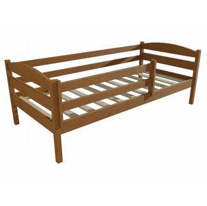 Dětská postel DP 020 se zábranou (Rozměr: 70 x 160 cm, Barva dřeva: moření dub)