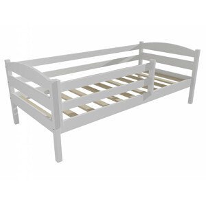 Dětská postel DP 020 se zábranou (Rozměr: 70 x 160 cm, Barva dřeva: barva bílá)