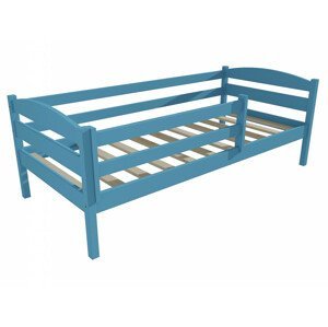 Dětská postel DP 020 se zábranou (Rozměr: 70 x 160 cm, Barva dřeva: barva modrá)
