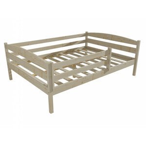 Dětská postel DP 020 XL se zábranou (Rozměr: 140 x 200 cm, Barva dřeva: surové dřevo)