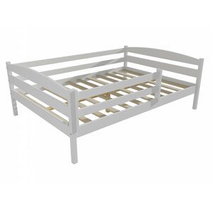 Dětská postel DP 020 XL se zábranou (Rozměr: 120 x 200 cm, Barva dřeva: barva bílá)
