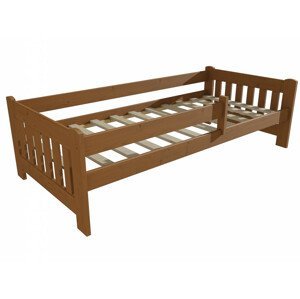 Dětská postel DP 022 se zábranou (Rozměr: 80 x 180 cm, Barva dřeva: moření dub)