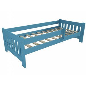 Dětská postel DP 022 se zábranou (Rozměr: 70 x 160 cm, Barva dřeva: barva modrá)