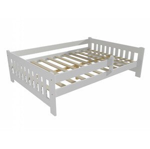 Dětská postel DP 022 XL se zábranou (Rozměr: 120 x 200 cm, Barva dřeva: barva bílá)