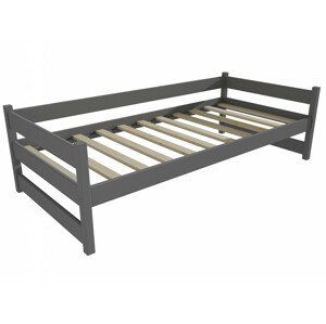 Dětská postel DP 023 (Rozměr: 70 x 160 cm, Barva dřeva: barva šedá)