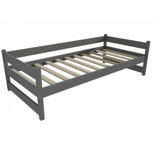 Dětská postel DP 023 (Rozměr: 80 x 170 cm, Barva dřeva: barva šedá)