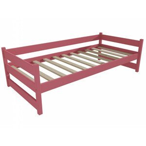 Dětská postel DP 023 (Rozměr: 70 x 160 cm, Barva dřeva: barva růžová)