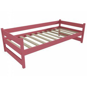 Dětská postel DP 023 (Rozměr: 90 x 200 cm, Barva dřeva: barva růžová)