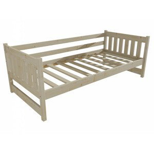 Dětská postel DP 024 (Rozměr: 70 x 160 cm, Barva dřeva: surové dřevo)