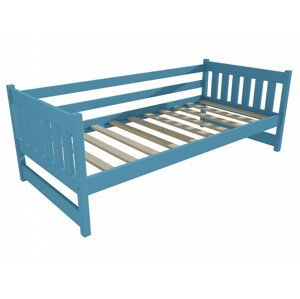 Dětská postel DP 024 (Rozměr: 70 x 160 cm, Barva dřeva: barva modrá)