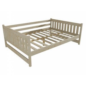 Dětská postel DP 024 XL (Rozměr: 120 x 200 cm, Barva dřeva: surové dřevo)