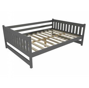 Dětská postel DP 024 XL (Rozměr: 120 x 200 cm, Barva dřeva: barva šedá)