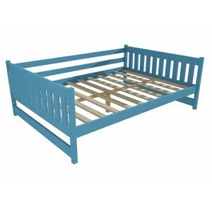 Dětská postel DP 024 XL (Rozměr: 120 x 200 cm, Barva dřeva: barva modrá)