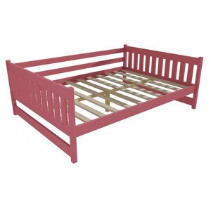 Dětská postel DP 024 XL (Rozměr: 120 x 200 cm, Barva dřeva: barva růžová)