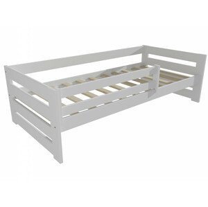 Dětská postel DP 025 se zábranou (Rozměr: 70 x 160 cm, Barva dřeva: barva bílá)
