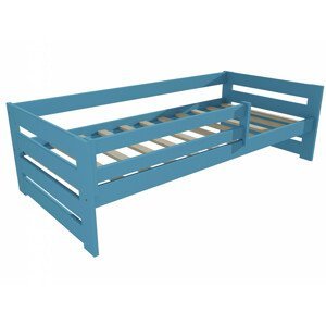 Dětská postel DP 025 se zábranou (Rozměr: 70 x 160 cm, Barva dřeva: barva modrá)