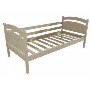 Dětská postel DP 026 (Rozměr: 70 x 160 cm, Barva dřeva: surové dřevo)