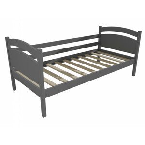 Dětská postel DP 026 (Rozměr: 70 x 160 cm, Barva dřeva: barva šedá)