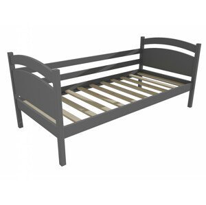 Dětská postel DP 026 (Rozměr: 80 x 160 cm, Barva dřeva: barva šedá)