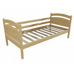 Dětská postel DP 026 (Rozměr: 70 x 160 cm, Barva dřeva: bezbarvý lak)