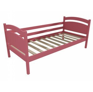 Dětská postel DP 026 (Rozměr: 70 x 160 cm, Barva dřeva: barva růžová)
