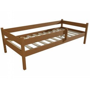 Dětská postel DP 027 se zábranou (Rozměr: 70 x 160 cm, Barva dřeva: moření dub)