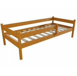 Dětská postel DP 027 se zábranou (Rozměr: 90 x 200 cm, Barva dřeva: moření olše)