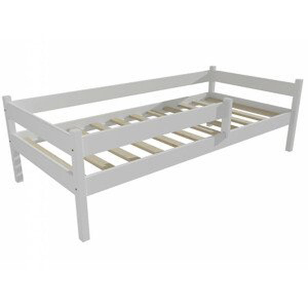 Dětská postel DP 027 se zábranou (Rozměr: 70 x 160 cm, Barva dřeva: barva bílá)