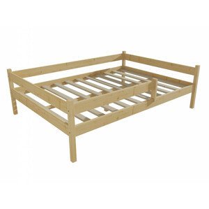 Dětská postel DP 027 XL se zábranou (Rozměr: 140 x 200 cm, Barva dřeva: bezbarvý lak)