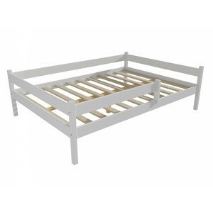 Dětská postel DP 027 XL se zábranou (Rozměr: 140 x 200 cm, Barva dřeva: barva bílá)