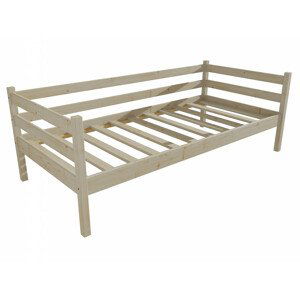 Dětská postel DP 028 (Rozměr: 90 x 190 cm, Barva dřeva: surové dřevo)