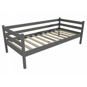 Dětská postel DP 028 (Rozměr: 70 x 160 cm, Barva dřeva: barva šedá)