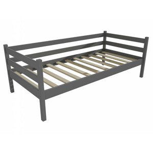 Dětská postel DP 028 (Rozměr: 80 x 160 cm, Barva dřeva: barva šedá)