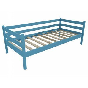Dětská postel DP 028 (Rozměr: 70 x 160 cm, Barva dřeva: barva modrá)