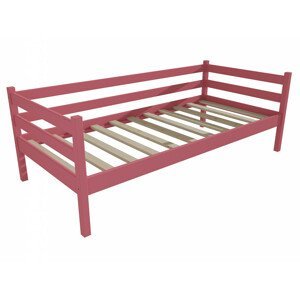 Dětská postel DP 028 (Rozměr: 90 x 200 cm, Barva dřeva: barva růžová)