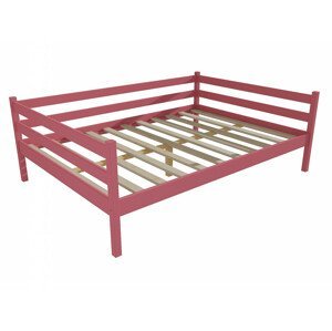 Dětská postel DP 028 XL (Rozměr: 120 x 200 cm, Barva dřeva: barva růžová)