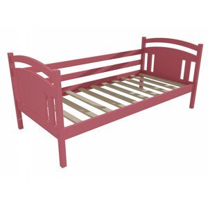 Dětská postel DP 029 (Rozměr: 70 x 160 cm, Barva dřeva: barva růžová)