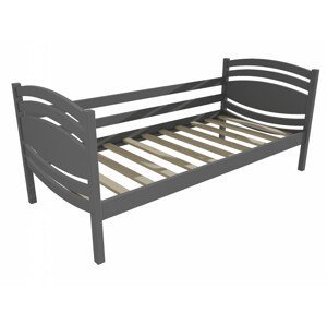 Dětská postel DP 032 (Rozměr: 70 x 160 cm, Barva dřeva: barva šedá)