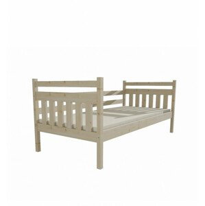 Dětská postel DP 034 (Rozměr: 70 x 160 cm, Barva dřeva: surové dřevo)