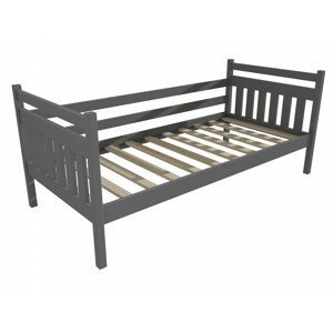 Dětská postel DP 034 (Rozměr: 90 x 190 cm, Barva dřeva: barva šedá)