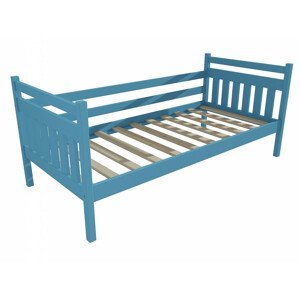 Dětská postel DP 034 (Rozměr: 90 x 200 cm, Barva dřeva: barva modrá)