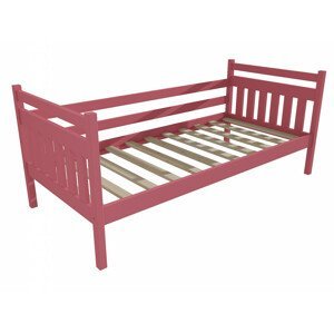 Dětská postel DP 034 (Rozměr: 90 x 200 cm, Barva dřeva: barva růžová)