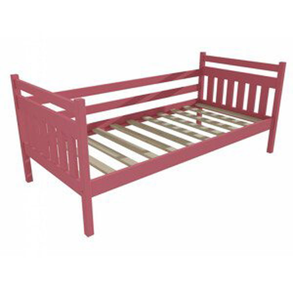 Dětská postel DP 034 (Rozměr: 80 x 170 cm, Barva dřeva: barva růžová)