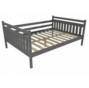 Dětská postel DP 034 XL (Rozměr: 120 x 200 cm, Barva dřeva: barva šedá)