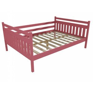 Dětská postel DP 034 XL (Rozměr: 120 x 200 cm, Barva dřeva: barva růžová)