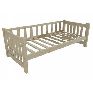 Dětská postel DP 035 (Rozměr: 70 x 160 cm, Barva dřeva: surové dřevo)