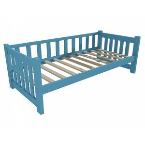 Dětská postel DP 035 (Rozměr: 70 x 160 cm, Barva dřeva: barva modrá)